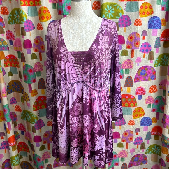 Faded Glory Tops - Faded Glory Long Sleeve V Neck Tunic. 1x